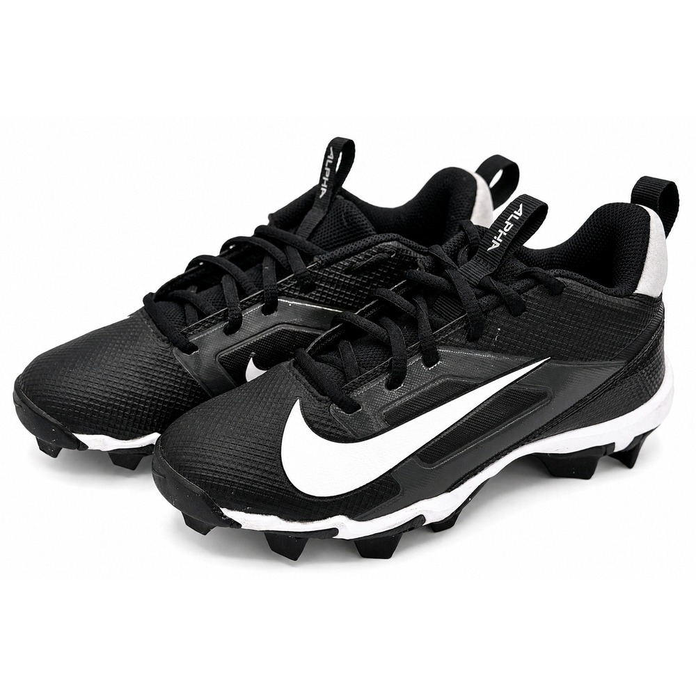 Nike Alpha Menace 4 Shark Youth 3Y Wide Black Football Cleats FQ4016-001 Molded